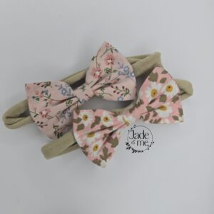 Floral Bows In Pink - 2 pack