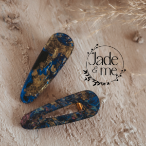 Lucy In A Blend Of Blue, Black, Gold And Hints Of Green And Purple