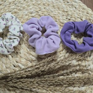 Scrunchie Set Of Three - Purple