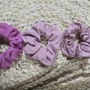 Scrunchie Set Of Three - Pink