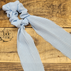 Small Scrunchie With Tail - Soft Blue