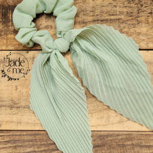 Small Scrunchie With Tail - Soft Green