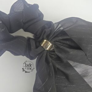 Scrunchie With Tail in Black