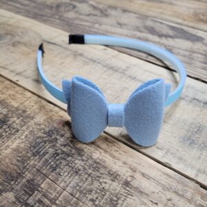 Cute Bow Alice Band In Blue