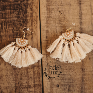 Tassel Earrings In White
