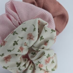 Scrunchie Set Of Three - Light Pink