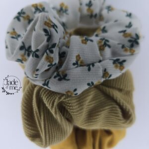 Scrunchie Set Of Three - Yellow