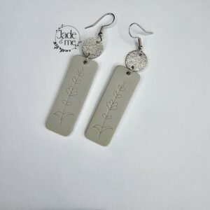 Harper Drop Earings in Grey