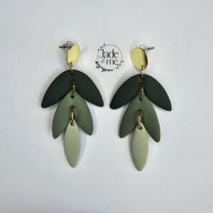 Ivy Drop Earrings in Shades of Green