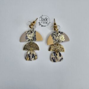 Gemma Drop Earrings in Tan