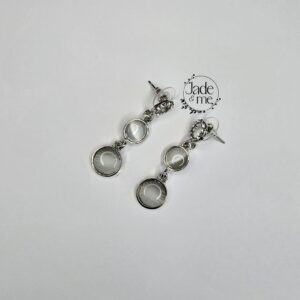 Silvia Silver Drop Earrings in Circles